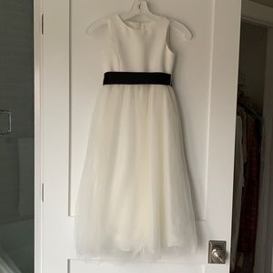 Ivory colored flower girl dress.